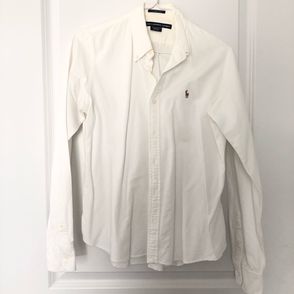 Ralph Lauren Tops - Ralph Lauren - cotton slim white shirt -medium